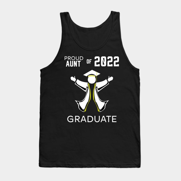 Proud aunt of 2022 graduate yellow Tank Top by HCreatives